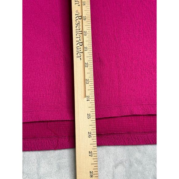 Catherines Top Womens 2X 22/24W Pink Textured Knit Round Neck 3/4 Sleeve Stretch - Picture 11 of 11